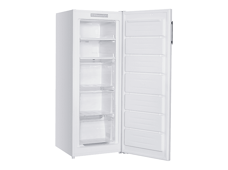 Congelador vertical - Koenic KFZ 411 D NF W, 161 l, No Frost, 142.3 cm Altura, Inverter, Función de Congelación Rápida, Pantalla Digital, Blanco