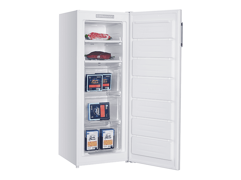 Congelador vertical - Koenic KFZ 411 D NF W, 161 l, No Frost, 142.3 cm Altura, Inverter, Función de Congelación Rápida, Pantalla Digital, Blanco
