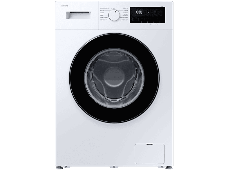 Lavadora carga frontal - Samsung WW80FG3M05AWEC, 8 kg, 1400 rpm, 12 programas, Motor Digital Inverter, Clase A, Blanco