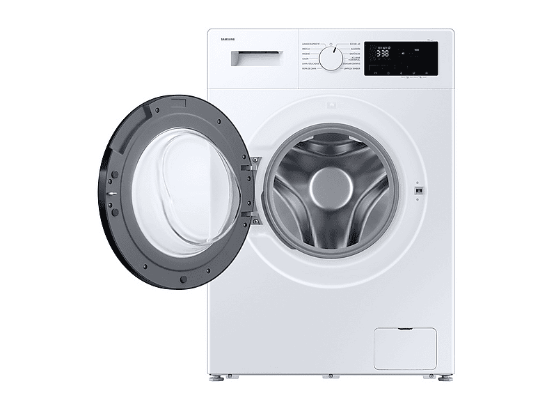 Lavadora carga frontal - Samsung WW80FG3M05AWEC, 8 kg, 1400 rpm, 12 programas, Motor Digital Inverter, Clase A, Blanco