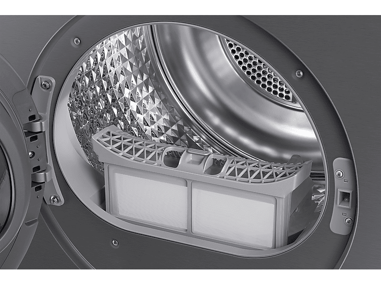 Secadora - Samsung, Secadora bomba de calor -Samsung DV90F09F4SU3, 9 kg, 19 programas, OptimalDry A, Grafito