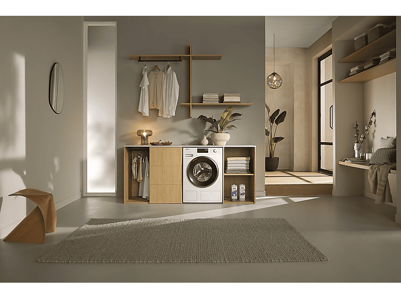 Lavadora carga frontal - Miele WWG880 WCS PWash&TDos&Steam, 9 kg, 1400 rpm, 11 Programas, SteamCare, QuickPowerWash, Blanco loto