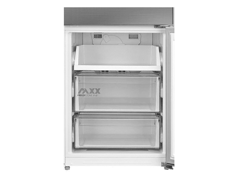 Frigorífico Combi - Midea Space Master MDRB600MME46, Capacidad Extra 443L, Total No Frost, 201 cm altura, Cajón 0º, Inox