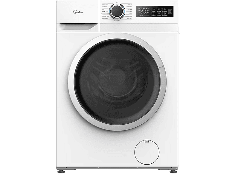 Lavadora carga frontal - Midea MF110W90BA10/W-ES, 9 kg, A-10%,1400 rpm, 15 Programas, Motor Inverter, Blanco