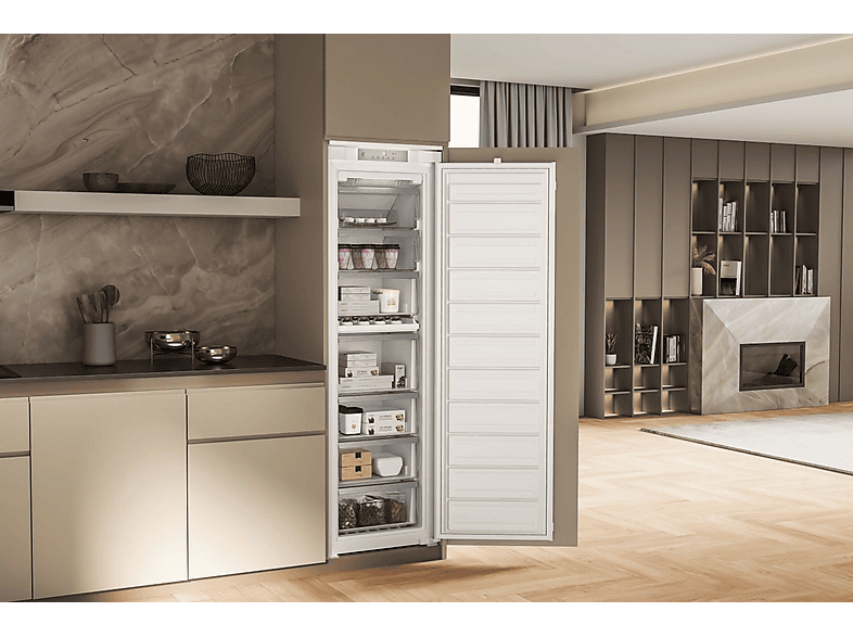 Congelador integrable - Whirlpool WHSD18F073C1, No Frost, Altura 177.1 cm 209 l, Tencología 6th Sense, Blanco