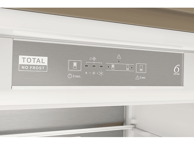 Frigorífico combi integrable - Whirlpool WH SP70 T121, Total No Frost, Altura 193.5 cm, 394 l, Ancho especial 70 cm, Tecnología 6th sense, Sin panelar