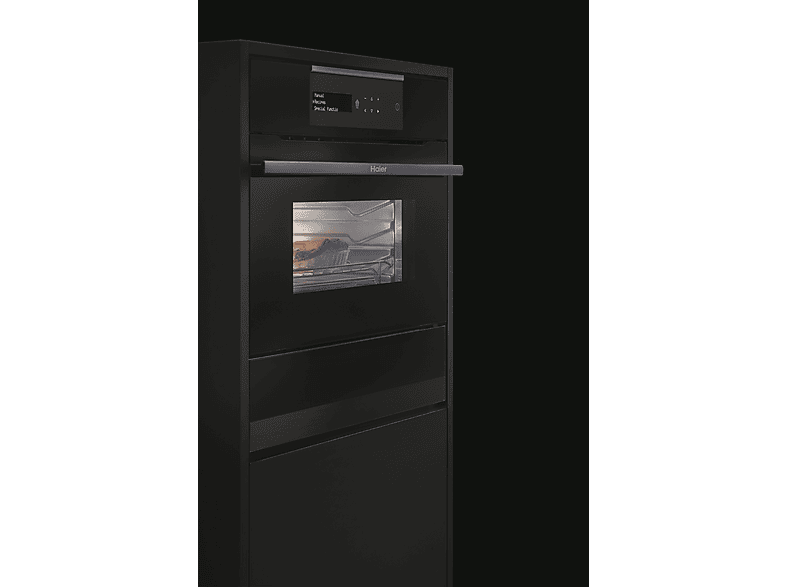 Microondas integrable - Haier I-Message Compact Series 4 HWO45NB4B0B1, 5 potencia, 34 l, Negro