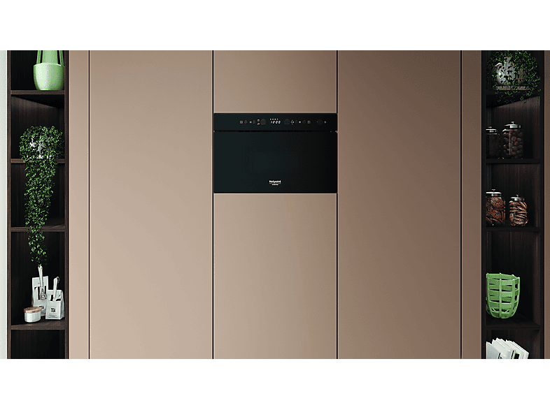 Microondas integrable - Hotpoint HAMN13BB, 4 potencia, Negro