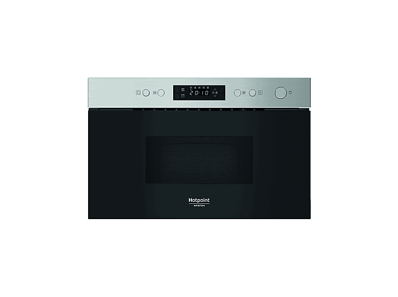 Microondas integrable - Hotpoint HAM K12C X, 4 potencia, Negro, Acero inoxidable
