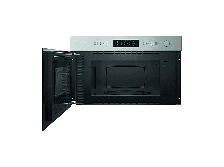Microondas integrable - Hotpoint HAM K12C X, 4 potencia, Negro, Acero inoxidable
