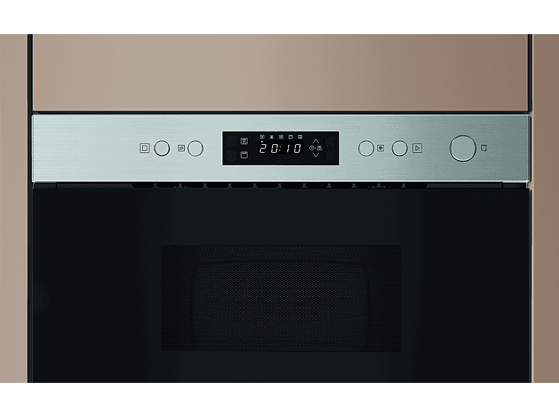 Microondas integrable - Hotpoint HAM K12C X, 4 potencia, Negro, Acero inoxidable