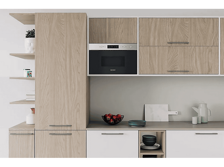 Microondas con grill - Indesit 859991699280, Bicolor