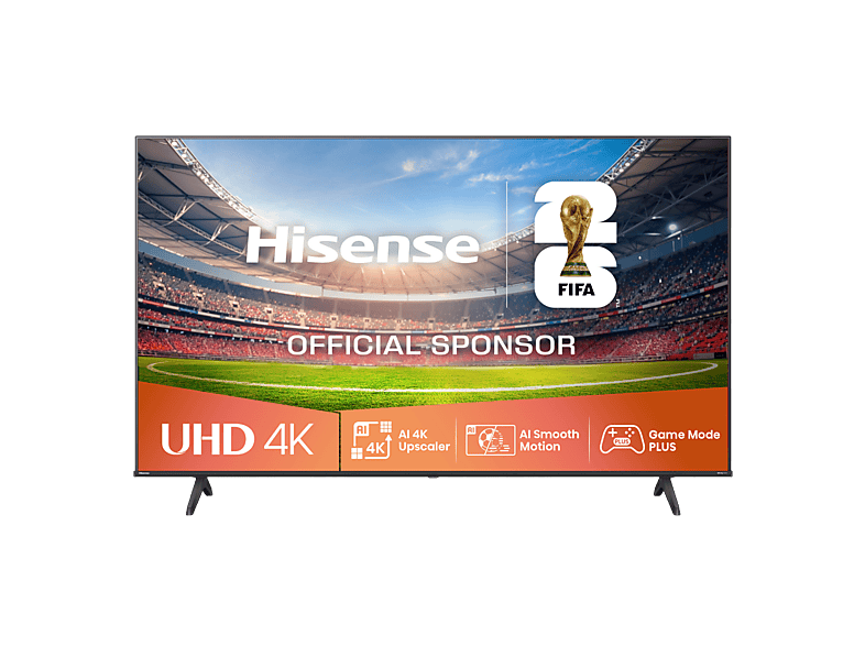 TV LED 50" - Hisense 50A6Q, UHD 4K, Quad Core/MT9603, IA 4K Upscaler, Modo Juego Plus, Control por voz, Negro