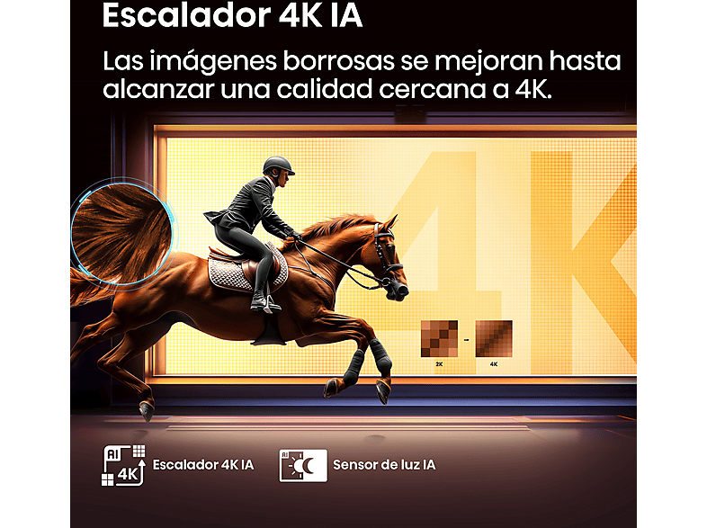 TV LED 50" - Hisense 50A6Q, UHD 4K, Quad Core/MT9603, IA 4K Upscaler, Modo Juego Plus, Control por voz, Negro