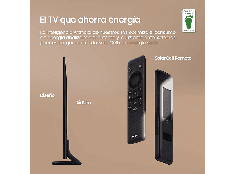 TV QLED 75" - Samsung TQ75Q77DATXXC, QLED 4K, Procesador Quantum 4K, Smart TV, Titan gray