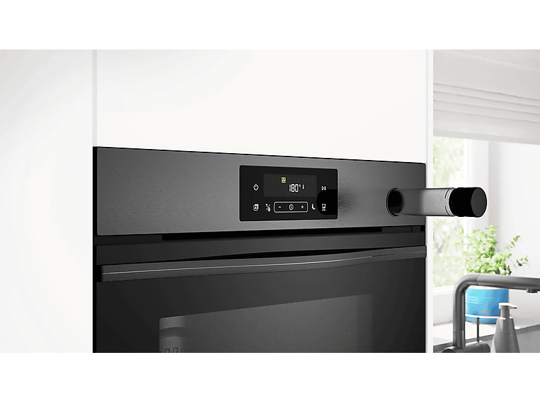Horno a vapor - Balay 3HA4121G3, Multifunción, Aquálisis, 71 l, Función Freidora de aire, Función Vapor Plus,60 cm, Negro
