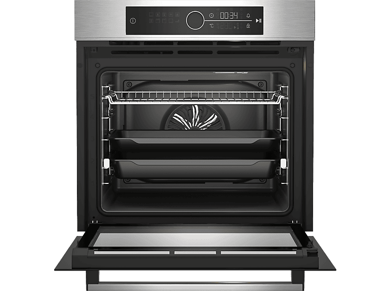 Horno - Beko BBIM12400XMPS, Multifunción, Pirolítico, 72 l, 60cm, Tecnología Aeroperfect, SoftClose, Inox
