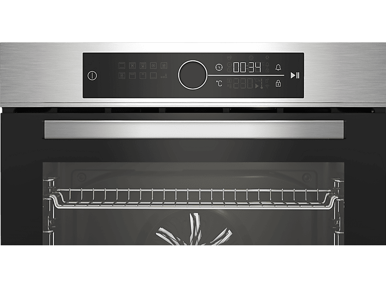 Horno - Beko BBIM12400XMPS, Multifunción, Pirolítico, 72 l, 60cm, Tecnología Aeroperfect, SoftClose, Inox