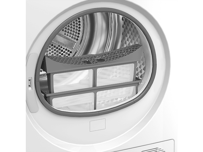 Secadora bomba de calor - Beko BM3T49240W, 9 kg, 15 Programas, Motor ProSmart Inverter, Pantalla digital, Aqua Wave, Blanco