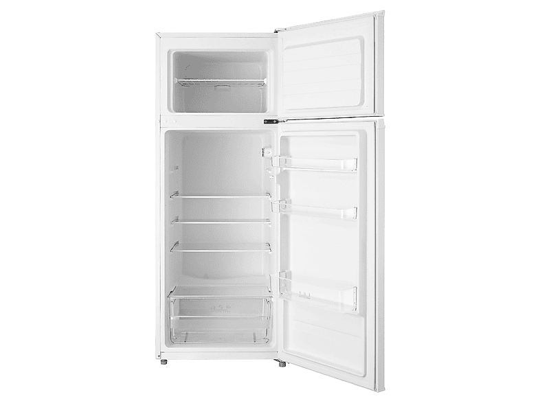 Frigorífico dos puertas - Midea MDRT294FGE01, Cíclico, 143 cm Alto, 204 l, Control Mecánico, DC Inverter, Blanco