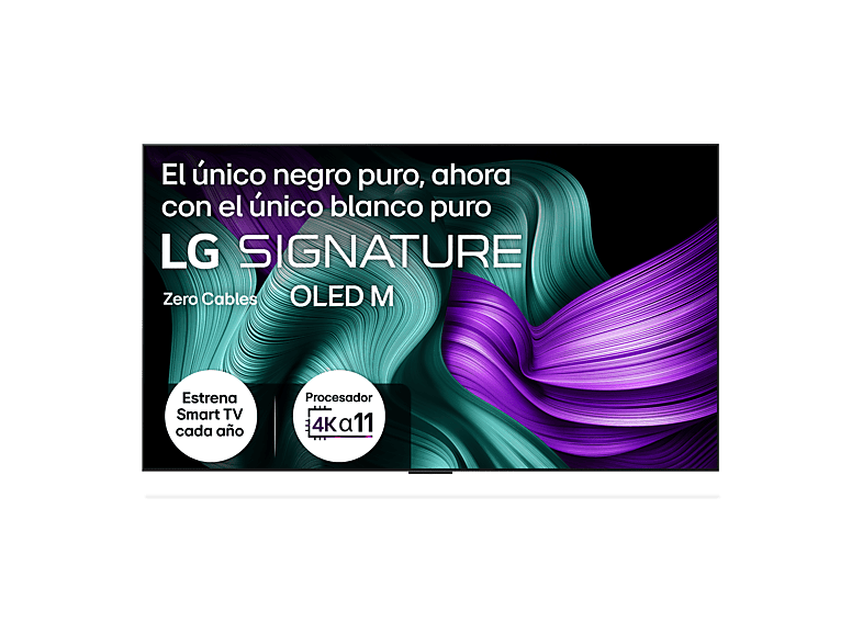 TV OLED 97" - LG OLED97M59LA, UHD 4K Inalámbrico, Procesador Inteligente α11 AI Processor 4K Gen2, Smart TV, DVB-T2 (H.265), Rocky Black