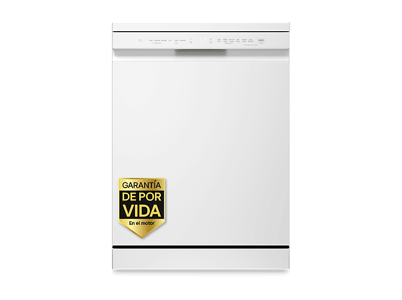 Lavavajillas - LG DF273FW, 14 servicios, 10 programas, 60 cm, QuadWash™, Blanco