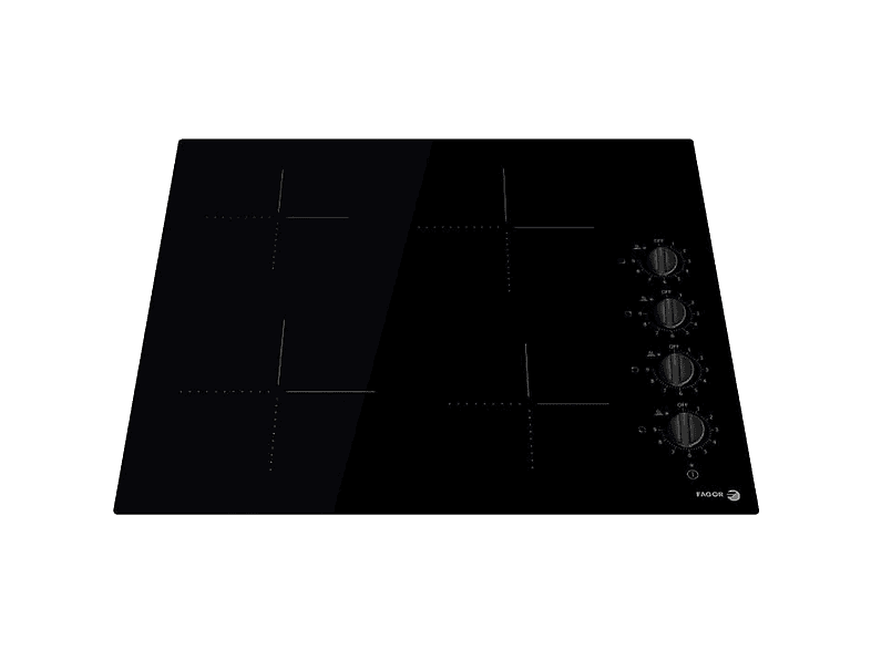Placa de vitrocerámica - Fagor FAVM3540, 4 zone(s) zonas, 590 mm, Negro
