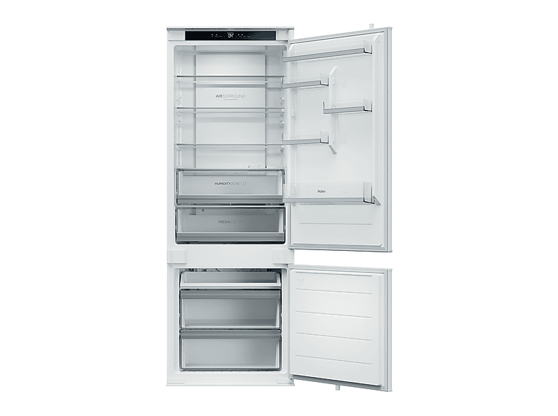 Frigorífico combi integrable - Haier HBQW5719E, No Frost, 193.5 cm, 382 l, Sin Panelar