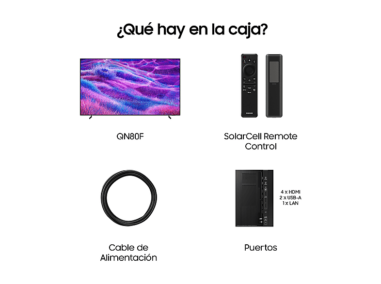 TV Neo QLED 100" - Samsung TQ100QN80FAUXXC, UHD 4K, NQ4 AI Gen2 Processor, Smart TV, Full AI, Gris