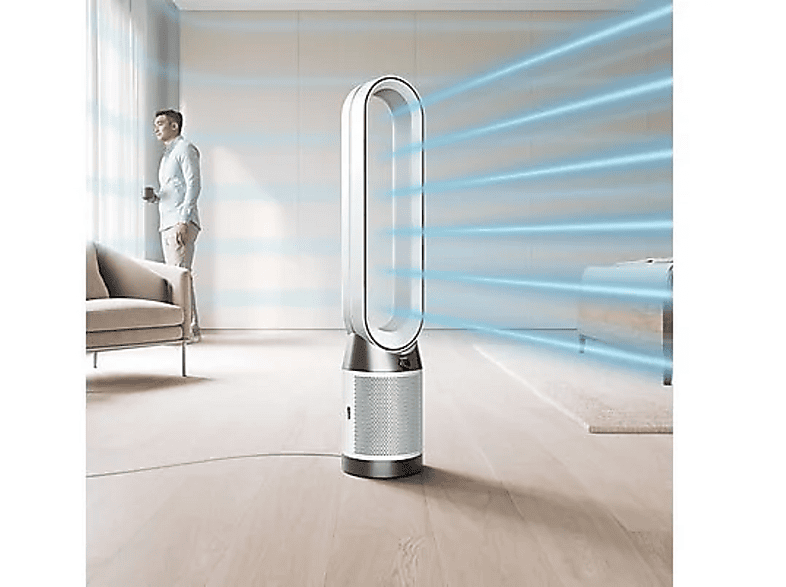 Purificador ventilador - Dyson Cool™ PC1, Filtro HEPA H13 y Carbón activo, Mando a distancia y Control por APP, Blanco