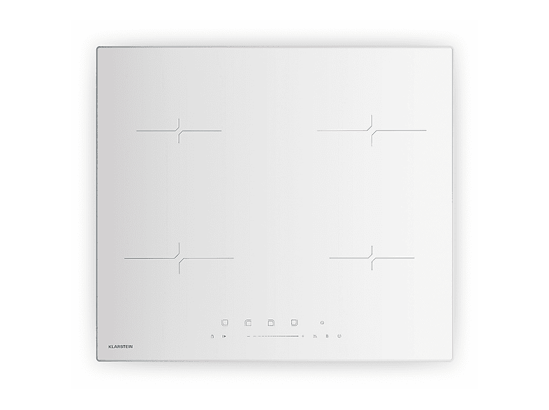 Placa de inducción - Klarstein Velaire, 4 zonas, 59,30 cm, Blanco