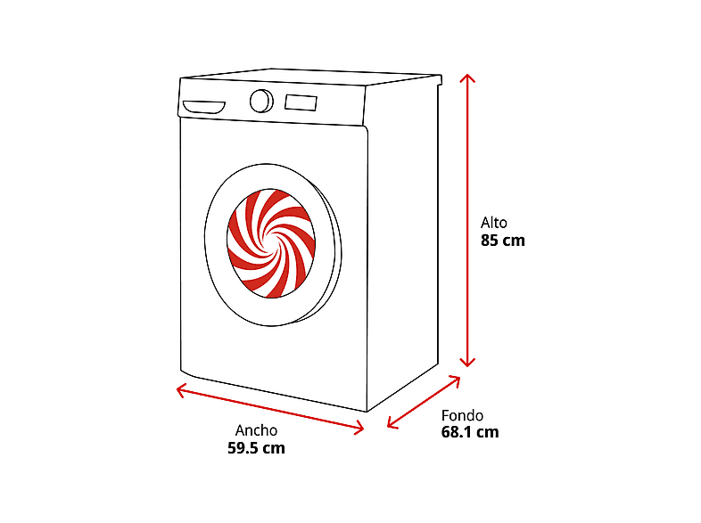 Lavadora secadora - Candy BWR 4128BL8-S, ProWash&Dry 500, 12 kg+8 kg, 1400 rpm, Vapor, Wi-Fi, Blanco