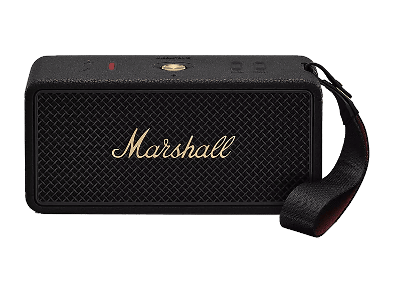 Altavoz inalámbrico - Marshall Middleton II, Bluetooth, 30 h Autonomía, Micrófono integrado, IP67, Black and Brass