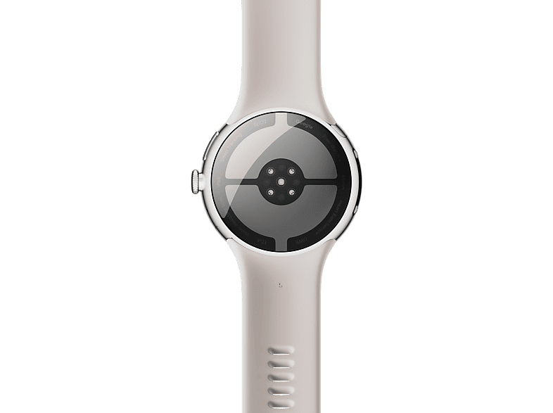 Smartwatch - Google Pixel Watch 4, AMOLED, 45 mm, Correa S-L, Aluminio 100% reciclado, Con Gemini, Plata/Porcelana