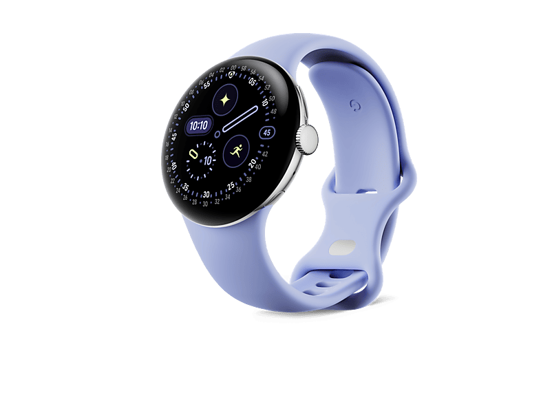 Smartwatch - Google Pixel Watch 4, AMOLED, 41 mm, Correa S-L, Aluminio 100% reciclado, Con Gemini, Plata/Lila