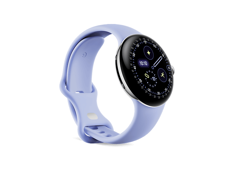Smartwatch - Google Pixel Watch 4, AMOLED, 41 mm, Correa S-L, Aluminio 100% reciclado, Con Gemini, Plata/Lila