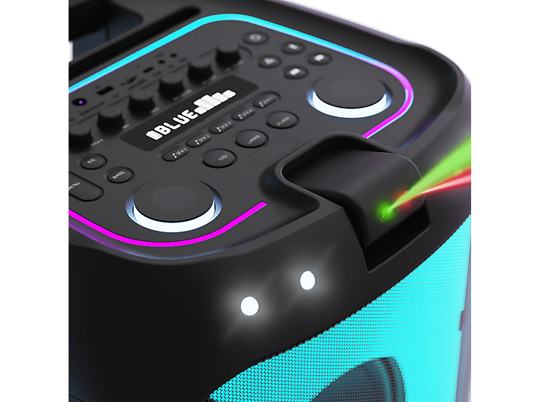 Altavoz de gran potencia - Vieta Pro Party 440, 160 W, Con batería, Autonomía 12h, Bluetooth, Luces, flashes y lásers sincronizados con música, Negro