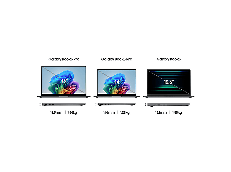 Portátil - Samsung Galaxy Book5, 15.6" FHD, Intel® Core™ Ultra 5 225U, 16 GB RAM, 512 GB SSD, Intel® Graphics, W11H, Gris