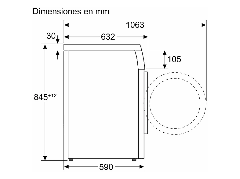 Lavadora carga frontal - Balay 3TS384BT, 8 kg, 1400rpm, 15 programas, AquaControl Plus, Motor ExtraSilencio, Blanco