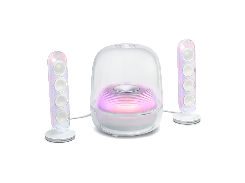 Altavoz bluetooth - Harman Kardon SoundSticks 5, 190W RMS, Bluetooth, Conectividad HDMI ARC, Blanco