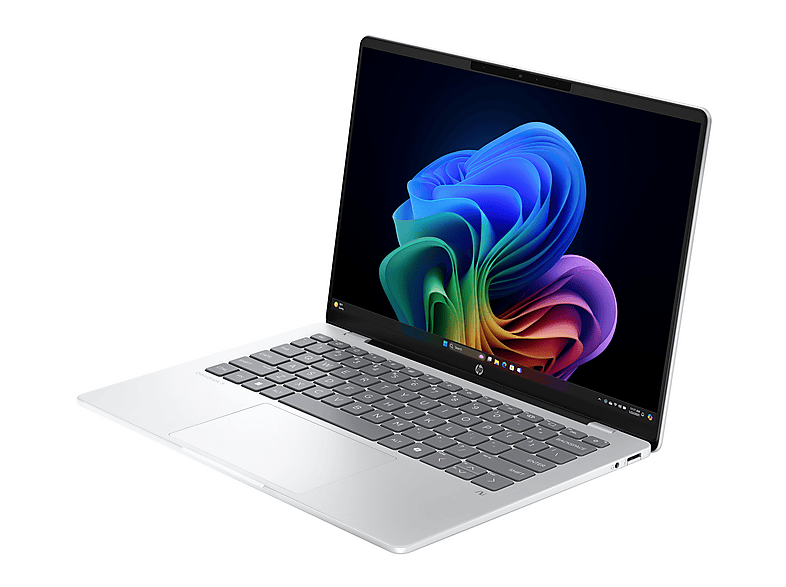 Portátil - HP OmniBook 5 NGAI 14-he0001ns Copilot+PC, 14" 2K OLED, Qualcomm Snapdragon X Plus X1P-42-100 45 TOPS, 32GB RAM, 1TB SSD, W11H, Plata