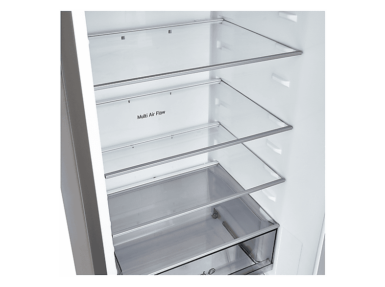 Frigorífico combi - LG GBBSJ21DPY, No Frost, 203 cm, 375 l, DoorCooling+™, Multi Air Flow, Plata