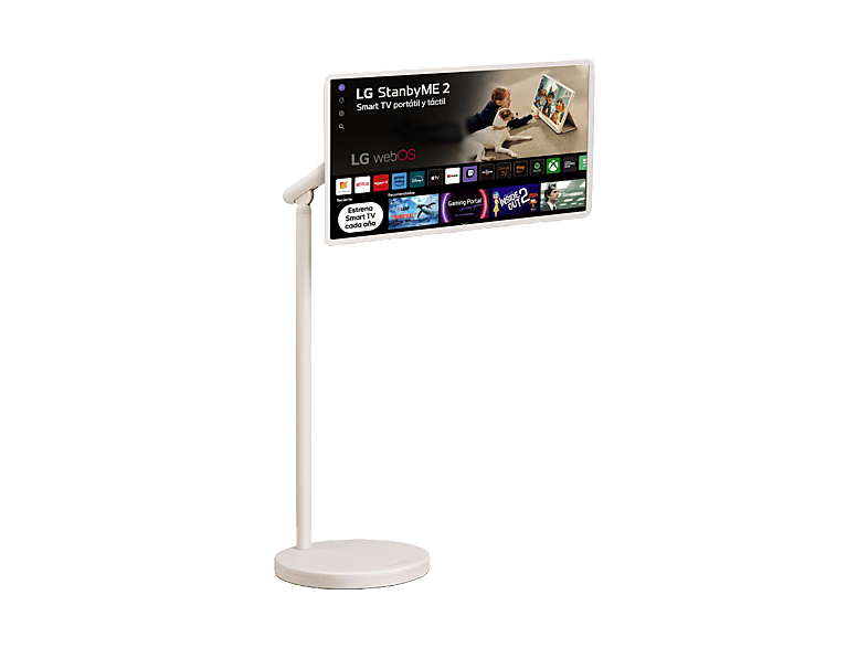 TV LED 27" - LG StanbyMe 27LX6TDGA, QHD, Procesador Inteligente α8 con IA, Smart TV, Beige
