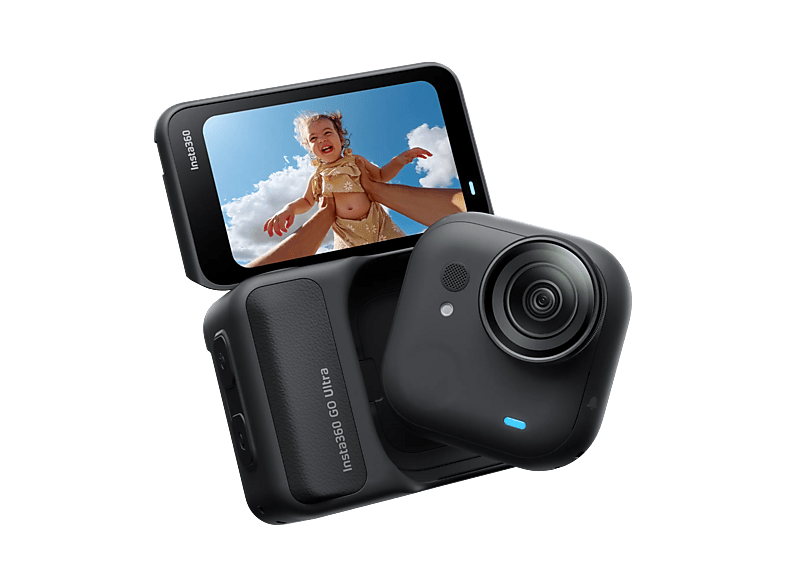 Cámara deportiva - Insta360 GO Ultra, 4K, 70 min Autonomía, Sensor de 1/1,28'', Chip de IA de 5 nm, Midnight Black