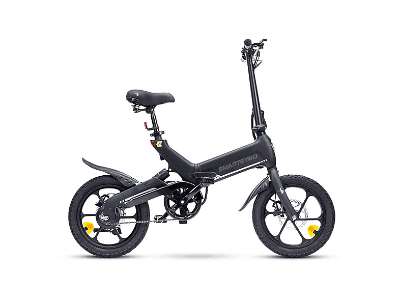 Bicicleta urbana - Smartgyro Ebike Soho 16, Potencia Nominal 250W, Velocidad máx. 25 km/h, Auton. 60km, Suspensión Trasera, Display frontal LCD, Gris