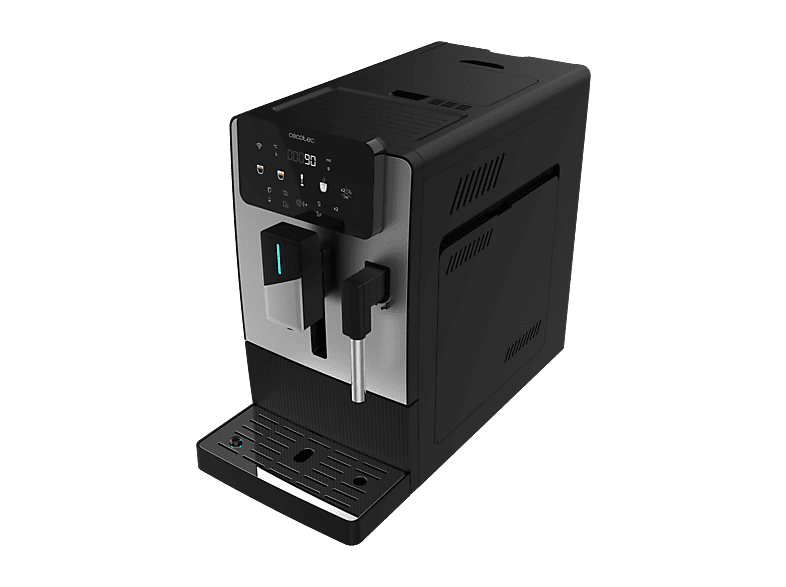 Cafetera superautomática - Cecotec Cremmaet Steam, 19 bar, 1300W, Depósito 1.1L, Molinillo cónico, Plug&Play, Vaporizador, Depósito café 150g, Negro
