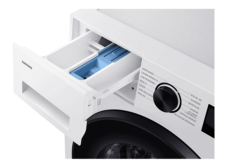 Lavadora carga frontal - Samsung WW10FG5U34AEEC, 10 kg, 1400 rpm, 16 programas, AI EcoBubble™ Clase A, Blanco