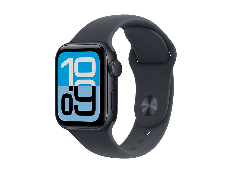 Smartwatch - Apple Watch SE 3 (2025), GPS, 40 mm, Caja de aluminio Medianoche, Correa deportiva Medianoche, S/M, Calidad del sueño