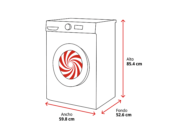 Lavadora carga frontal - Koenic KWM 8113, 8kg, 1400 rpm, 16 Programas, Inverter, Blanco