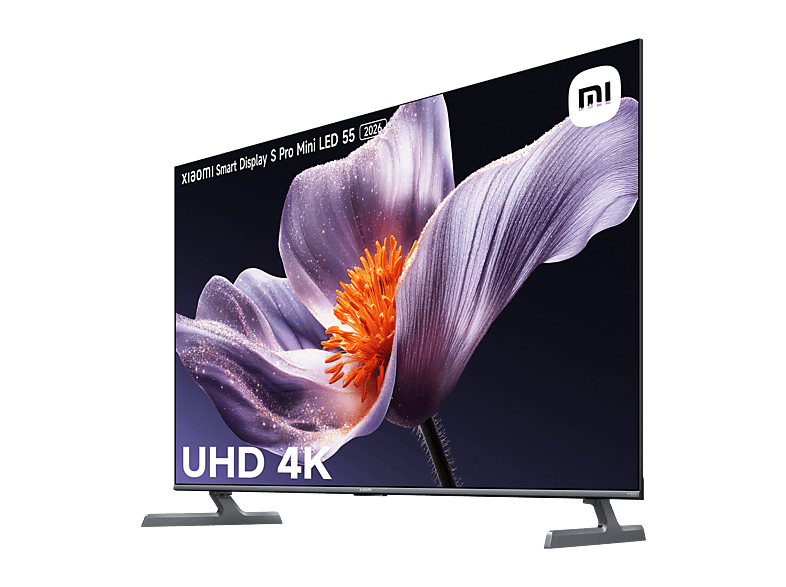 TV Mini LED 55" - Xiaomi TV S Pro Mini LED, UHD 4K, HDR10+, Quad cortex A73, Smart TV (Google TV), DVB-T2 (H.265), Gris Oscuro